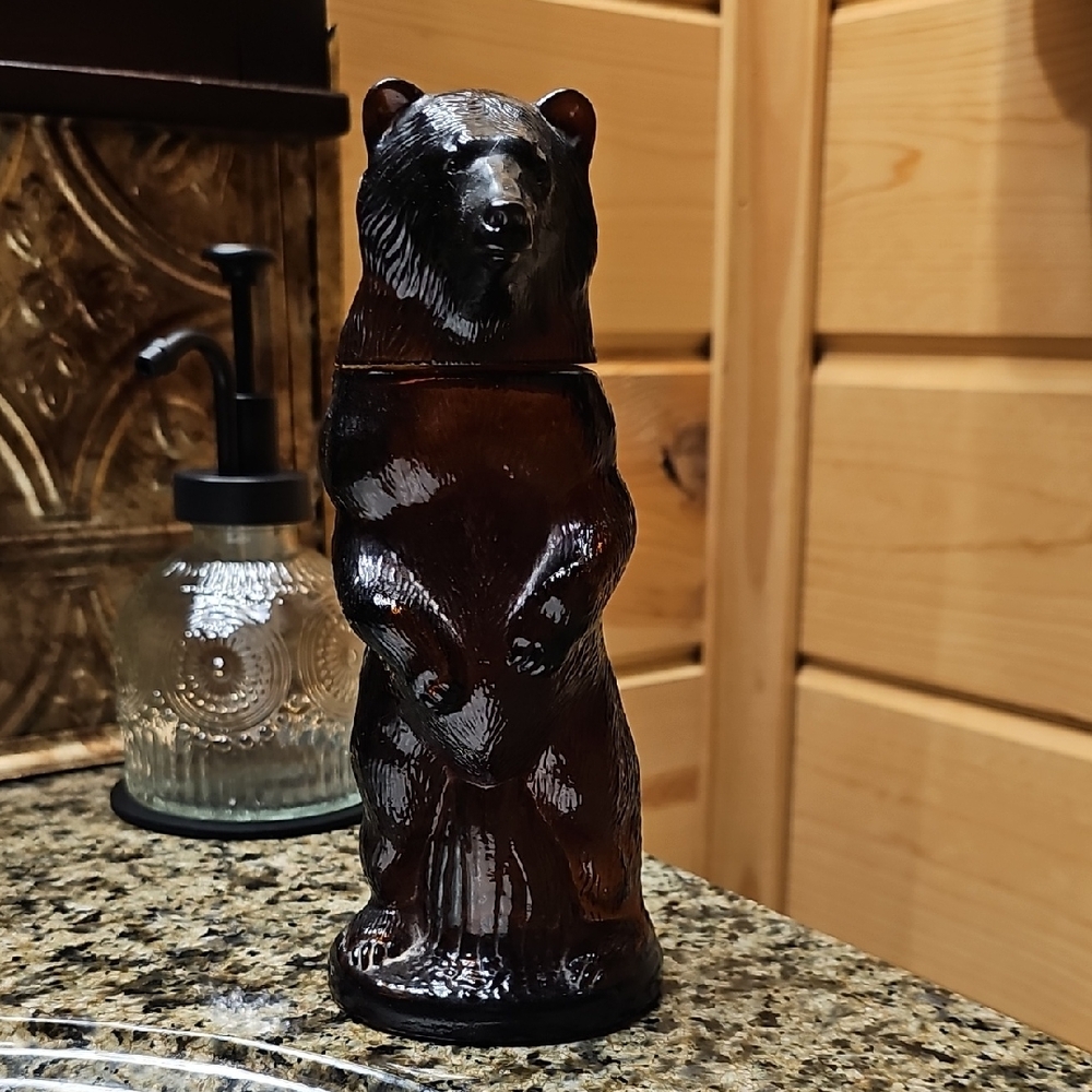 Avon Dark Brown Bear Bottle